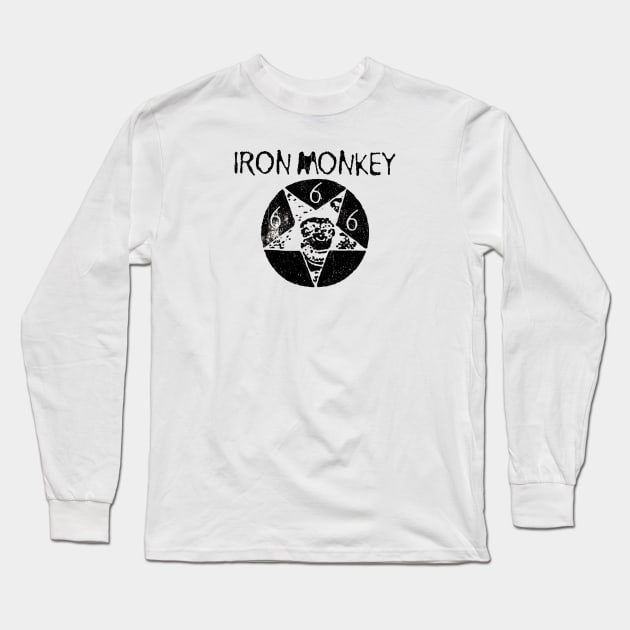 Iron Monkey Long Sleeve T-Shirt by Glitch LineArt